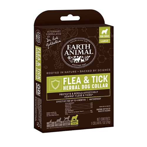 Earth Animal Nature s Protection Flea Tick Herbal Collar for Dogs Four Your Paws Only